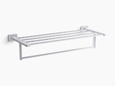 Complementary square towel shelf