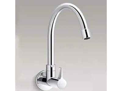 Tube spout kitchen mixer